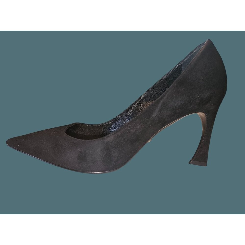 Christian Dior Essence Black Suede Pointy Toe Curved Heel Pumps Women Size 36 - Picture 6 of 16